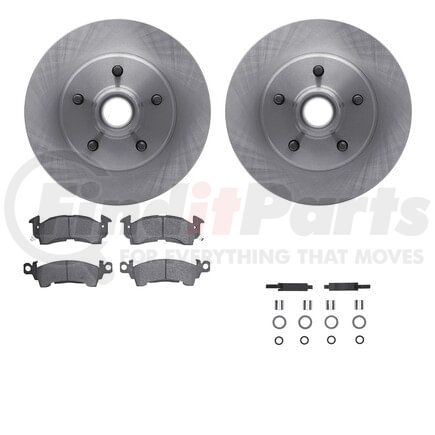 Dynamic Friction Company 6512-47280 Brake Rotor with 5000 Brake Pads and Hardware Kit