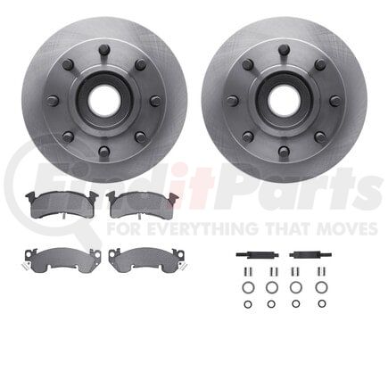 Dynamic Friction Company 6512-48078 Brake Rotor with 5000 Brake Pads and Hardware Kit