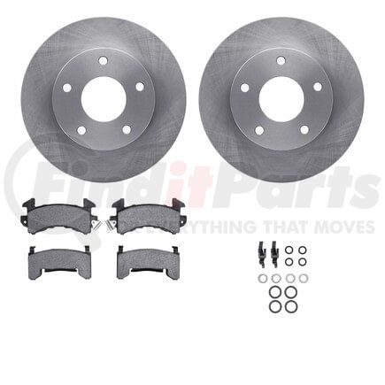 Dynamic Friction Company 6512-48102 Brake Rotor with 5000 Brake Pads and Hardware Kit