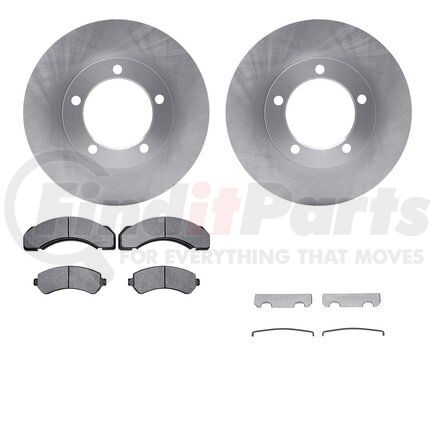 Dynamic Friction Company 6512-48195 Brake Rotor with 5000 Brake Pads and Hardware Kit