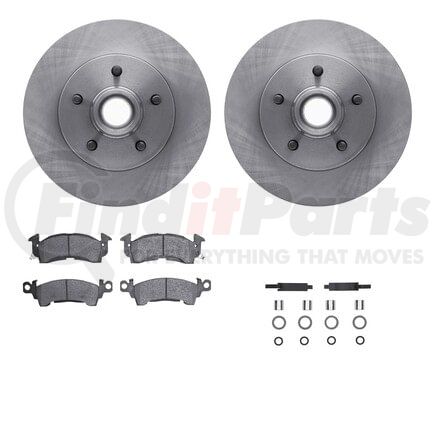 Dynamic Friction Company 6512-48186 Brake Rotor with 5000 Brake Pads and Hardware Kit