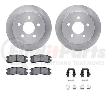 Dynamic Friction Company 6512-52057 Brake Rotor with 5000 Brake Pads and Hardware Kit