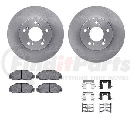 Dynamic Friction Company 6512-58052 Brake Rotor with 5000 Brake Pads and Hardware Kit