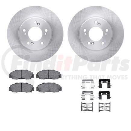 Dynamic Friction Company 6512-58037 Brake Rotor with 5000 Brake Pads and Hardware Kit