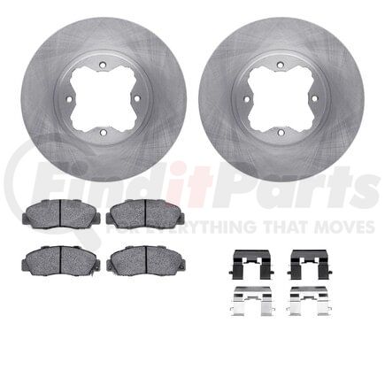 Dynamic Friction Company 6512-59228 Brake Rotor with 5000 Brake Pads and Hardware Kit