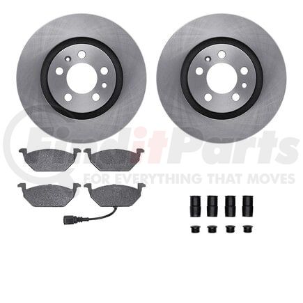Dynamic Friction Company 6512-74210 Brake Rotor with 5000 Brake Pads and Hardware Kit