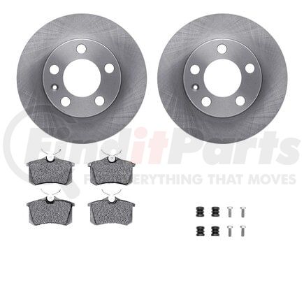Dynamic Friction Company 6512-74241 Brake Rotor with 5000 Brake Pads and Hardware Kit