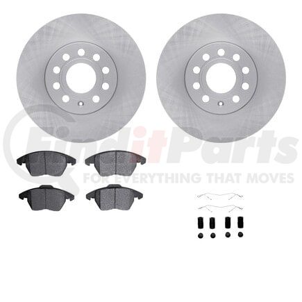 Dynamic Friction Company 6512-74317 Brake Rotor with 5000 Brake Pads and Hardware Kit