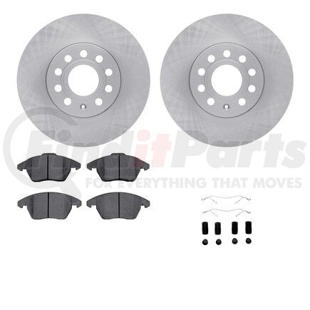 Dynamic Friction Company 6512-74318 Brake Rotor with 5000 Brake Pads and Hardware Kit