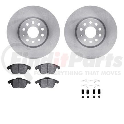 Dynamic Friction Company 6512-74453 Brake Rotor with 5000 Brake Pads and Hardware Kit