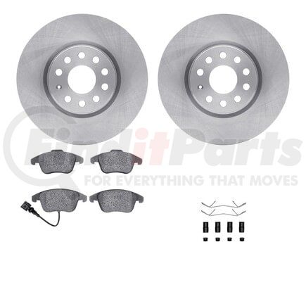 Dynamic Friction Company 6512-74456 Brake Rotor with 5000 Brake Pads and Hardware Kit