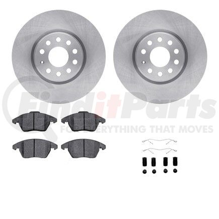 Dynamic Friction Company 6512-74454 Brake Rotor with 5000 Brake Pads and Hardware Kit