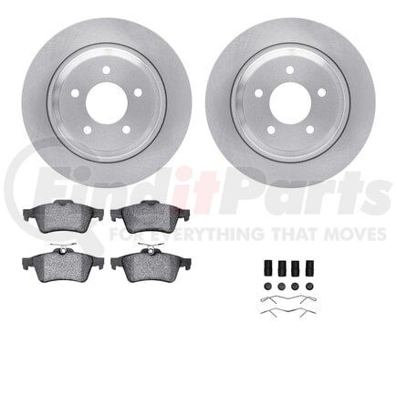 Dynamic Friction Company 6512-80283 Brake Rotor with 5000 Brake Pads and Hardware Kit