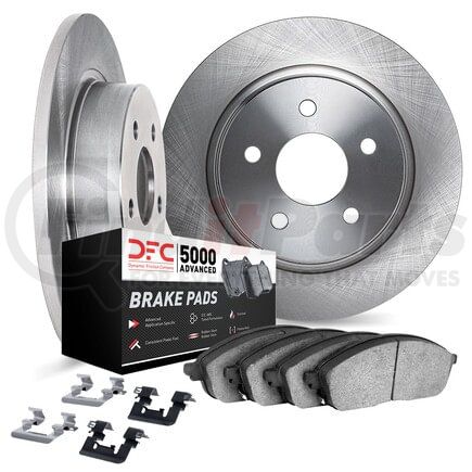 Dynamic Friction Company 6512-80317 Brake Rotor with 5000 Brake Pads and Hardware Kit