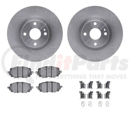 Dynamic Friction Company 6512-80334 Brake Rotor with 5000 Brake Pads and Hardware Kit