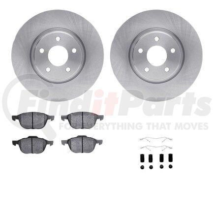 Dynamic Friction Company 6512-99126 Brake Rotor with 5000 Brake Pads and Hardware Kit