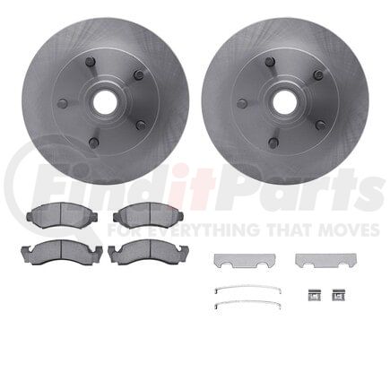 Dynamic Friction Company 6512-99236 Brake Rotor with 5000 Brake Pads and Hardware Kit