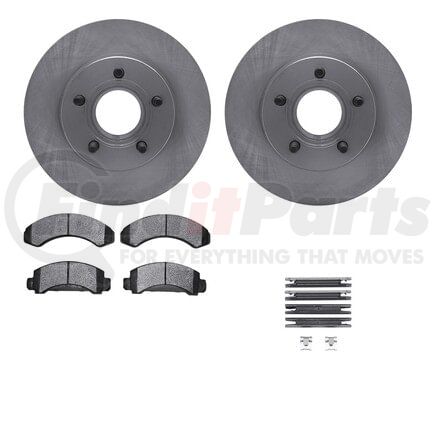 Dynamic Friction Company 6512-99305 Brake Rotor with 5000 Brake Pads and Hardware Kit