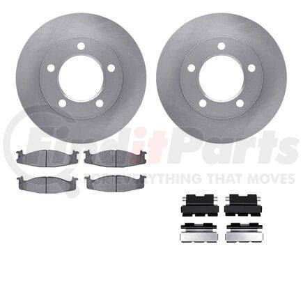 Dynamic Friction Company 6512-99333 Brake Rotor with 5000 Brake Pads and Hardware Kit