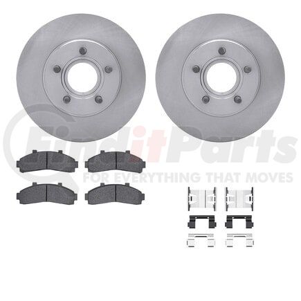 Dynamic Friction Company 6512-99363 Brake Rotor with 5000 Brake Pads and Hardware Kit