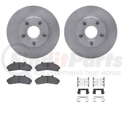 Dynamic Friction Company 6512-99423 Brake Rotor with 5000 Brake Pads and Hardware Kit