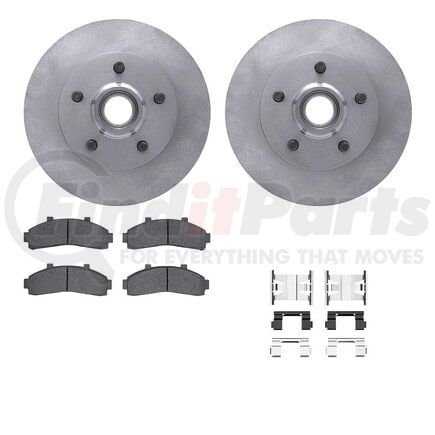 Dynamic Friction Company 6512-99459 Brake Rotor with 5000 Brake Pads and Hardware Kit