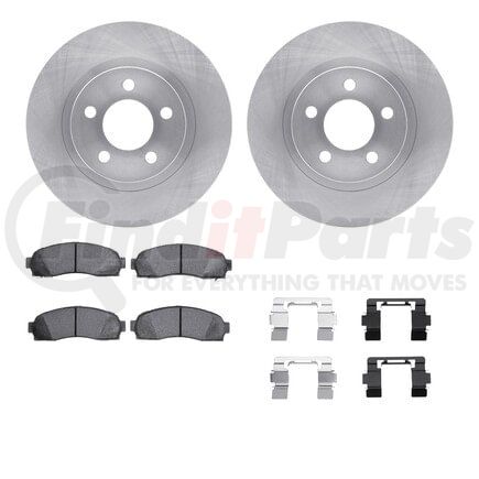 Dynamic Friction Company 6512-99482 Brake Rotor with 5000 Brake Pads and Hardware Kit