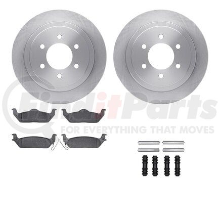 Dynamic Friction Company 6512-99555 Brake Rotor with 5000 Brake Pads and Hardware Kit