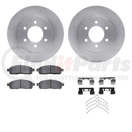 Dynamic Friction Company 6512-99549 Brake Rotor with 5000 Brake Pads and Hardware Kit