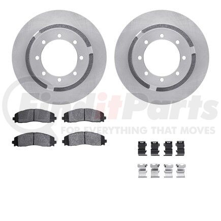 Dynamic Friction Company 6512-99708 Brake Rotor with 5000 Brake Pads and Hardware Kit