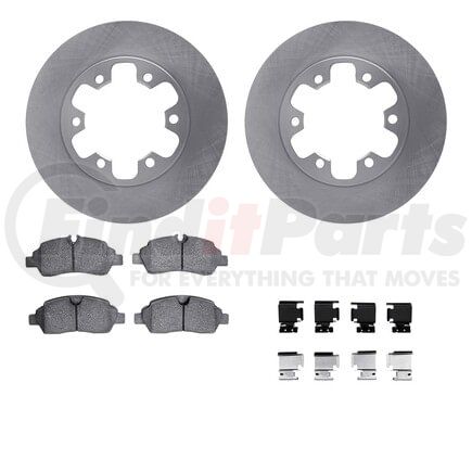 Dynamic Friction Company 6512-99720 Brake Rotor with 5000 Brake Pads and Hardware Kit