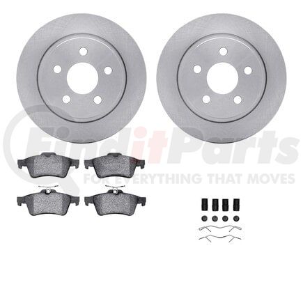 Dynamic Friction Company 6512-99831 Brake Rotor with 5000 Brake Pads and Hardware Kit
