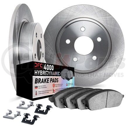 Dynamic Friction Company 6812-03090 DFC Rotors with 4000 HybriDynamic Brake Pads includes Hardware