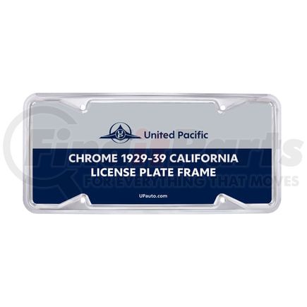 United Pacific 50088 License Plate Frame - Chrome, 1929- 39 California