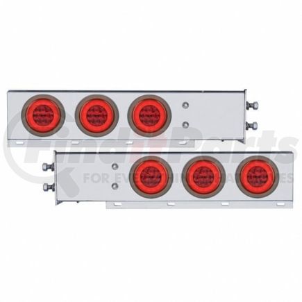 United Pacific 63766 Trailer Light - 2.5" Bolt Pattern, SS, Spring Loaded Bar, with 6x (21) Red and Amber LED