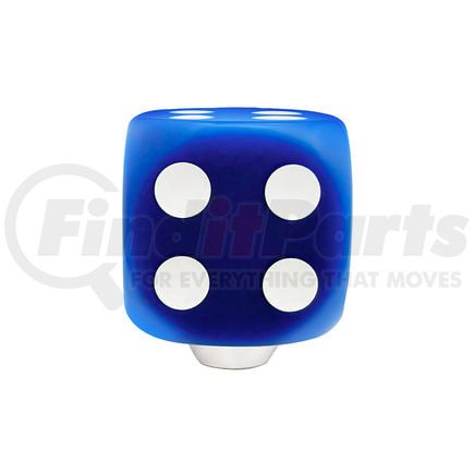 United Pacific 70164 Manual Transmission Shift Knob - Gearshift Knob, Blue Dice, with Glow Dots