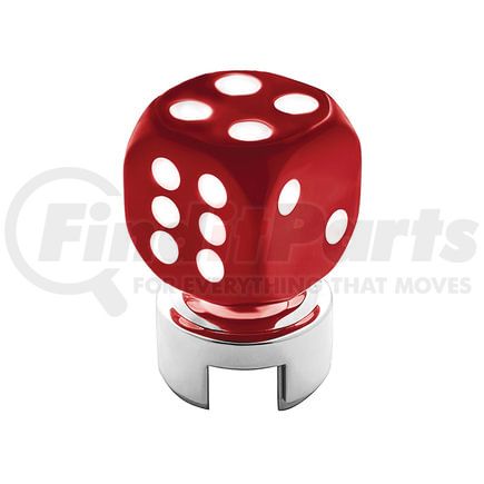 United Pacific 70615 Manual Transmission Shift Knob - Gearshift Knob, Red Dice, 13/15/18 Speed, with Adapter