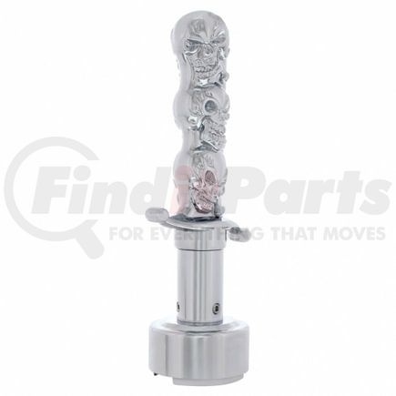 United Pacific 70696 Manual Transmission Shift Knob - Gearshift Knob, Chrome, Skull Dagger, 13/15/18 Speed, with Adapter