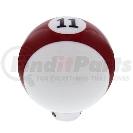 United Pacific 70760 Manual Transmission Shift Knob - Gearshift Knob, Red Striped, 11 Ball