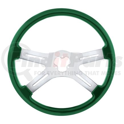 United Pacific 88278 Steering Wheel - 18", Vibrant Color, 4 Spoke, Emerald Green