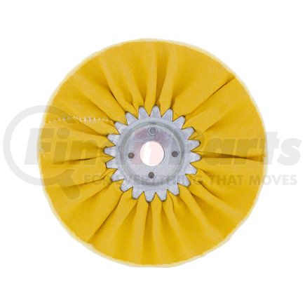 United Pacific 90026 Buffing Wheel - 6" Yellow Treated Airway Buff, 5/8" & 1/2" Arbor