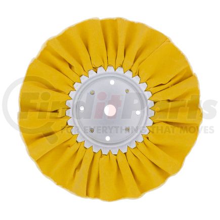 United Pacific 90030 Buffing Wheel - 10" Yellow Treated Airway Buff, 5/8" & 1/2" Arbor