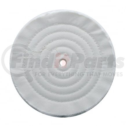 United Pacific 90078 Buffing Wheel - 8" White Soft Muslin Buff, 1/8" Arbor