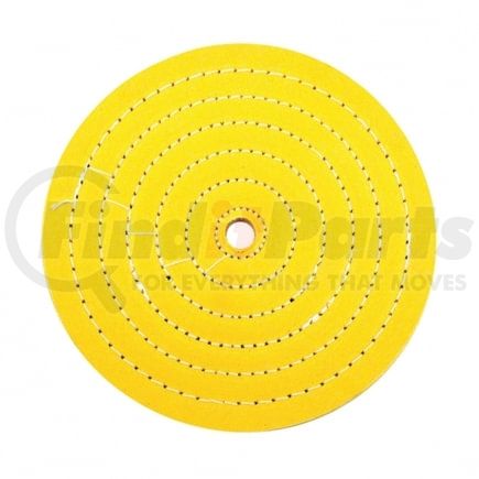 United Pacific 90080 Buffing Wheel - 8" Yellow Treated Muslin Buff, 5/8" Arbor