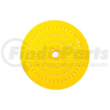 United Pacific 90069 Buffing Wheel - 6" Yellow Treated Muslin Buff, 5/8" Arbor