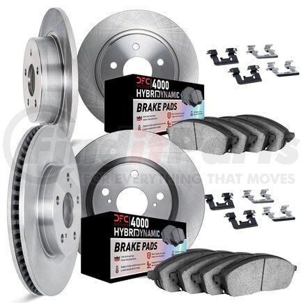 Dynamic Friction Company 6814-40029 DFC Rotors with 4000 HybriDynamic Brake Pads includes Hardware