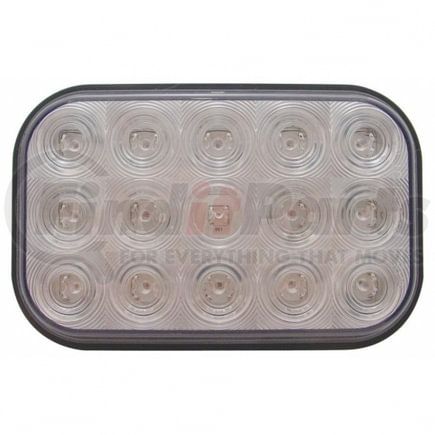 United Pacific 38749 Brake / Tail / Turn Signal Light - Rectangular Light, 15 LED, Red LED/Clear Lens