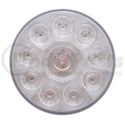 United Pacific 38772B Brake / Tail / Turn Signal Light - Bulk, 4" Round Light, 10 LED, Red LED/Clear Lens