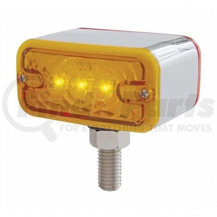 United Pacific 38840 Auxiliary Light - 3 LED T Mount Double Face Light without Bezel, Amber & Red LED/Amber & Red Lens