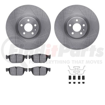 Dynamic Friction Company 6612-27211 Rotors with 5000 Euro Ceramic Brake Pads includes Hardware